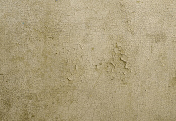 Old painted wall with cracked paint