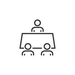 Obraz premium Meeting icon vector , people , pixel perfect