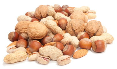 nuts isolated on white background