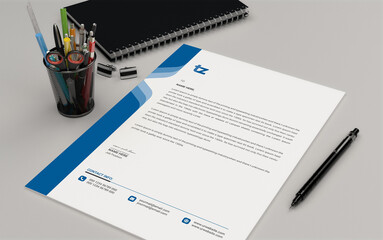 Clean Letterhead Template Design