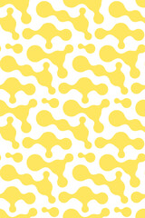 Repetitive Geometric Vector Flow Textile Texture. Continuous Black Graphic Biological Repeat Pattern. Repeat Fashion Round Shapes 