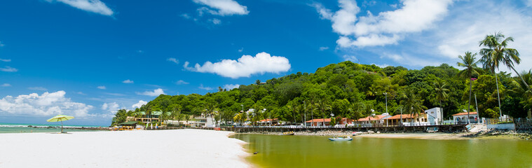 Fototapeta na wymiar Beautiful scenery of praia do pipa in Brazil, Natal state,