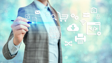 Information Digital Technology Network Connection Infographic Elements Icon