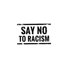 Say no to racism Stempel rot