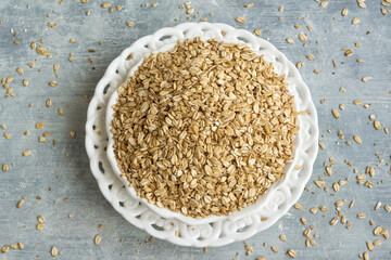 Oat flakes, healthy food ingredients