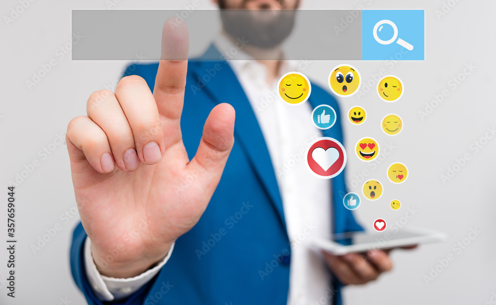 Canvas Prints social media digital network concepts design element icons illustration.