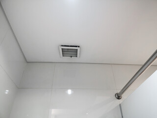 exhaust on the bathroom ceiling