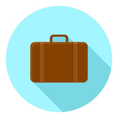 Flat Business Briefcase for commuting and traveling - Icon Illustration Vector