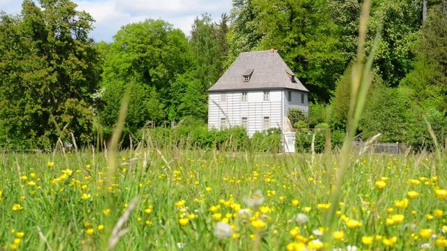 Weimar, Germany the historical garden house of Johann Wolfgang Goethe in the meadow