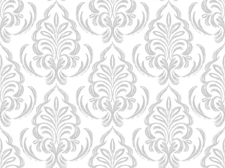 Fototapete Damask seamless pattern element. Vector classical luxury old fashioned damask ornament, royal victorian seamless texture for wallpapers, textile, wrapping. Vintage exquisite floral baroque template. © garrykillian