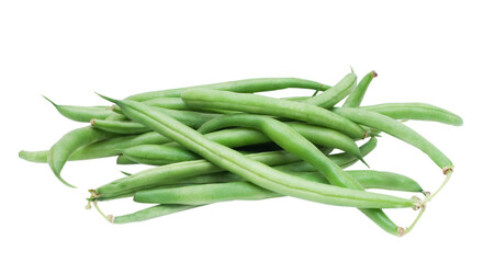 fresh green asparagus isolated on white background
