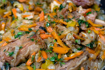 meat with vegetables