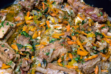 meat with vegetables