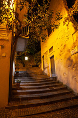 Narrow street in the Italian city of Limone sul Garda
