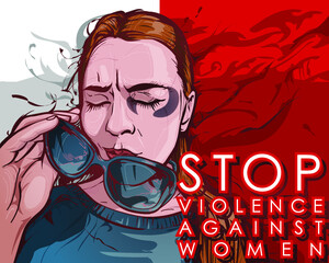 Illustration for International Day for the Elimination of Violence against Women, November 25.