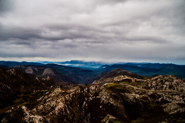 Desde los altos en pleno parque nacional de los Picos de Europa.