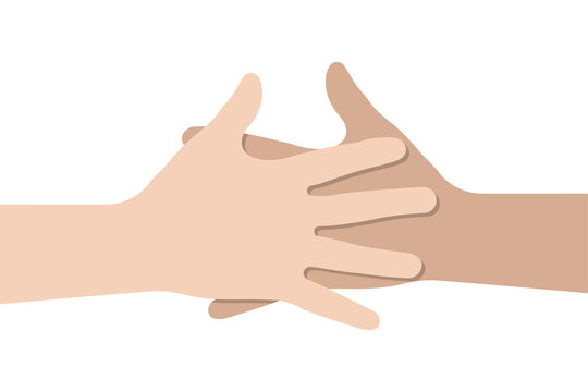 Two hands helping. Handshake vector icon. Business concept flat design.
