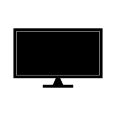 monitor led tv icon vector isolated white