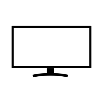 moniter led tv icon vector isolated white