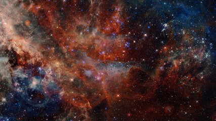 Obraz na płótnie Canvas Outer space background. Elements of this image furnished by NASA