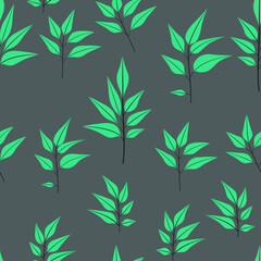 Fototapeta premium Texture with flowers and plants. Floral ornament. Original flowers vector pattern.