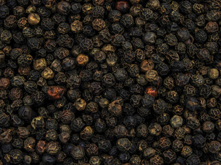 Close-up view of peppercorn texture