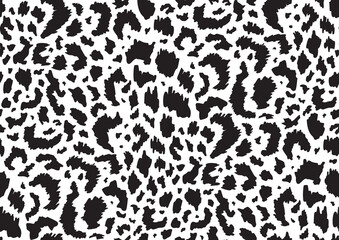 Abstract styled animal skin leopard seamless pattern design. Jaguar, leopard, cheetah, panther fur. Black and white seamless © Olga_Rom