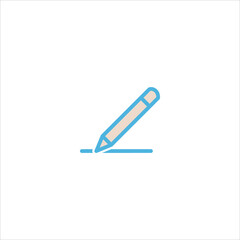 pencil icon flat vector logo design trendy