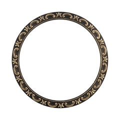 Wooden frame for paintings, mirrors or photo isolated on white background