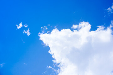 Blue sky with cloudy with background daylight, natural sky composition, element of design