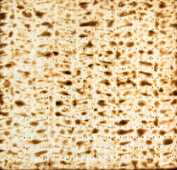 Traditional Jewish Matzoth sheet for the Passover Seder.