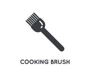 Baker Brush Pastry Vector Glyph Element or Icon, Illustration