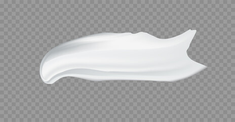 Cosmetic Cream Creme Smear Isolated on Background. Can be used separately. Vector.