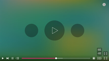 Web Video Player. High Resolutions Streaming Service. Vector illustration.