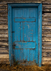 old wooden door