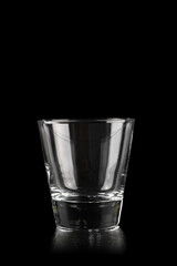 Glass for alcoholic drinks on black