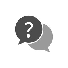 Question answer icon isolated on white background. Vector illustration.