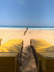 beach chairs on a beach