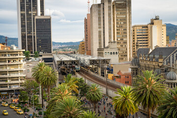 Fototapeta premium Medellín, Antioquia / Colombia. February 25, 2019. The Medellín metro is a massive rapid transit system that serves the city