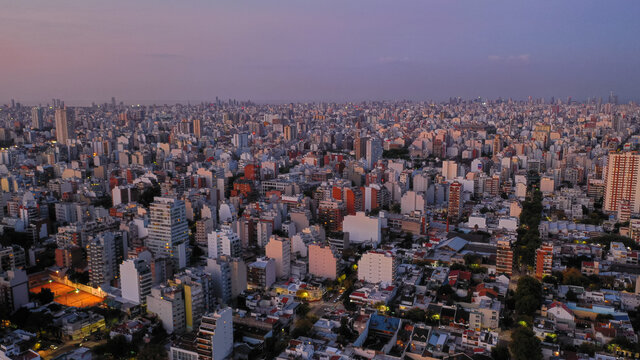 La ciudad vista desde el cielo.