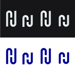 Unique letter H logo