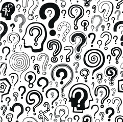 question mark - seamless background