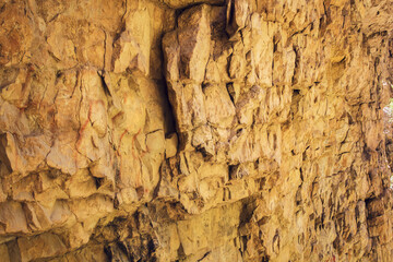 red rocks of a cave