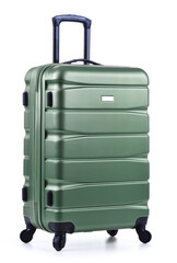 Travel suitcase isolated on white background