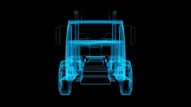 3D Car Heavy Truck Hologram