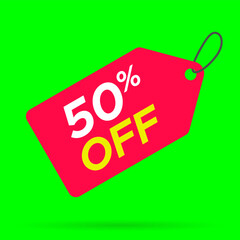 Sale. Discount label,tag. 50 percent off