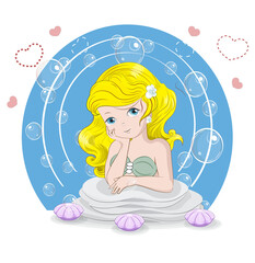 little mermaid princess blonde