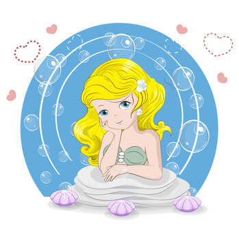 little mermaid princess blonde