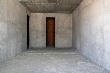 Obraz premium Unfinished building interior. Repairs in the apartment.