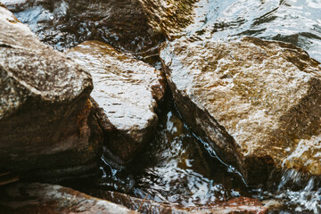 Stones in water